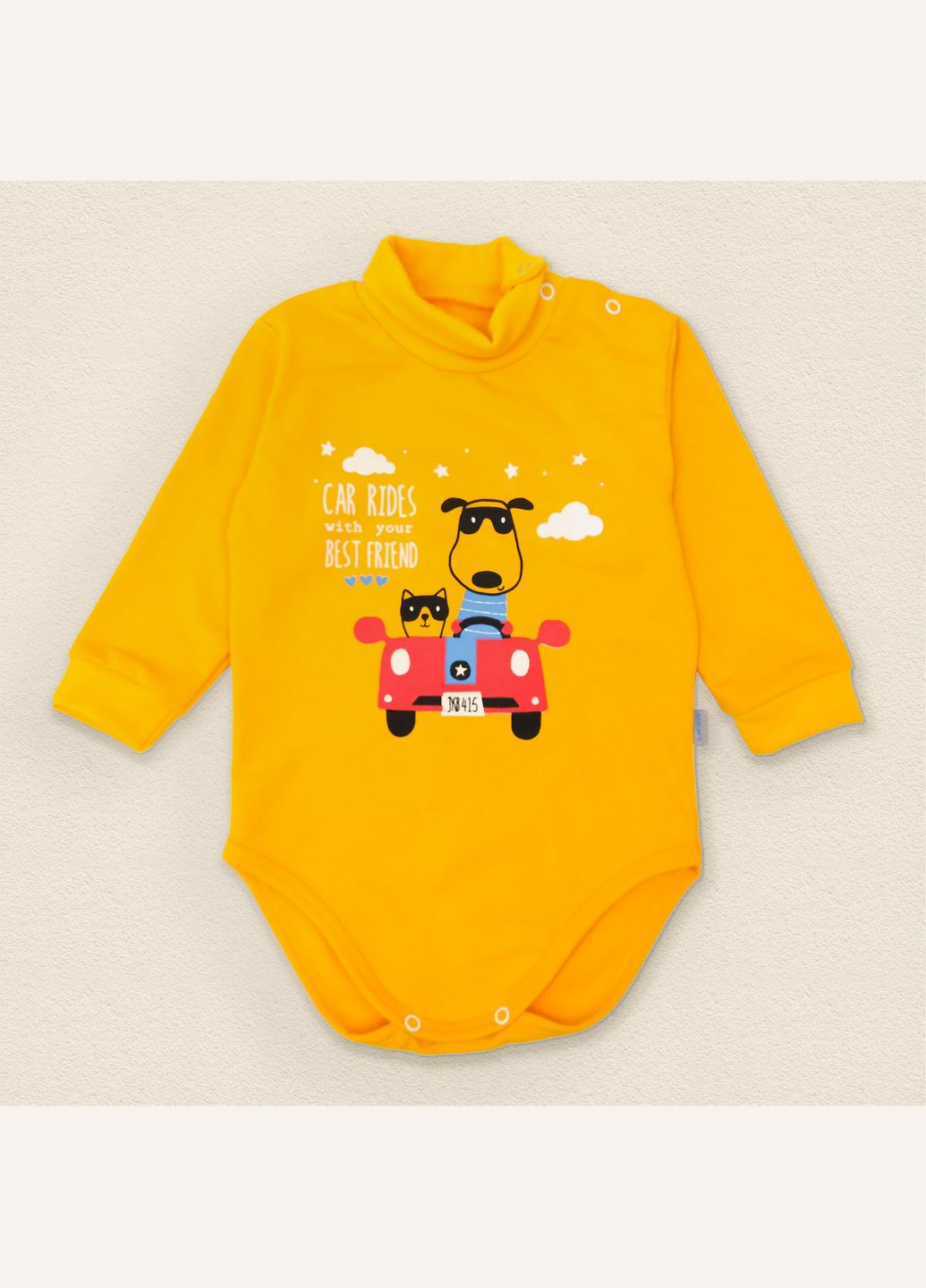 Дитячий боді у великих розмірах з начісом Best Friends Жовтогарячий dexter's (303345934)