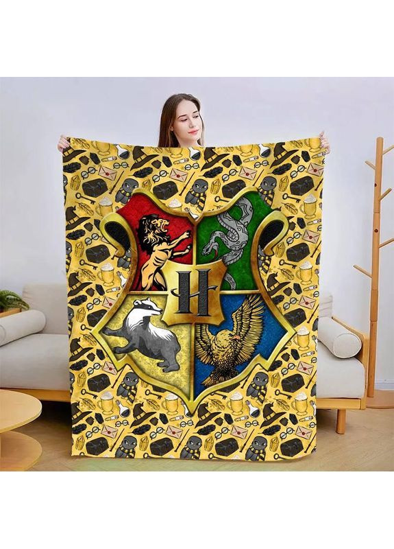 Плед Магический мир Гарри Поттера качественное покрывало с 3D-изображением размер 80х100 Україна ТД (369660430)