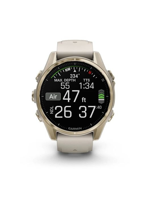Смарт-годинник Fenix 8 43mm AMOLED Sapphire Soft Gold with Fog Gray Silicone (010-02903-18) Garmin (364872137)