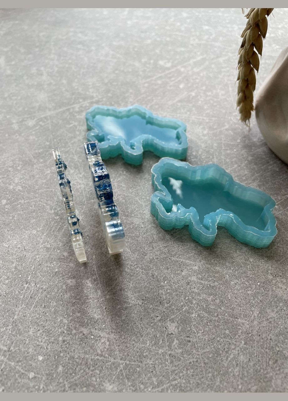 Молд карта Украины 64*40*5 мм для брелоков магнитов силиконовая форма молд для эпоксидной смолы No Brand (370566742)