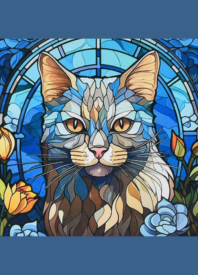 Алмазна мозаїка "Сяйво білої кішки" DEEX16298 не повна викладка Strateg (334141688)