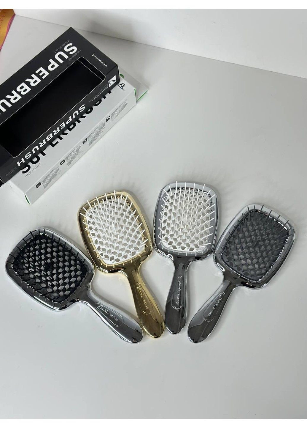 Щітка для волосся Superbrush The Original Срібний-Сірий Janeke (316519400)