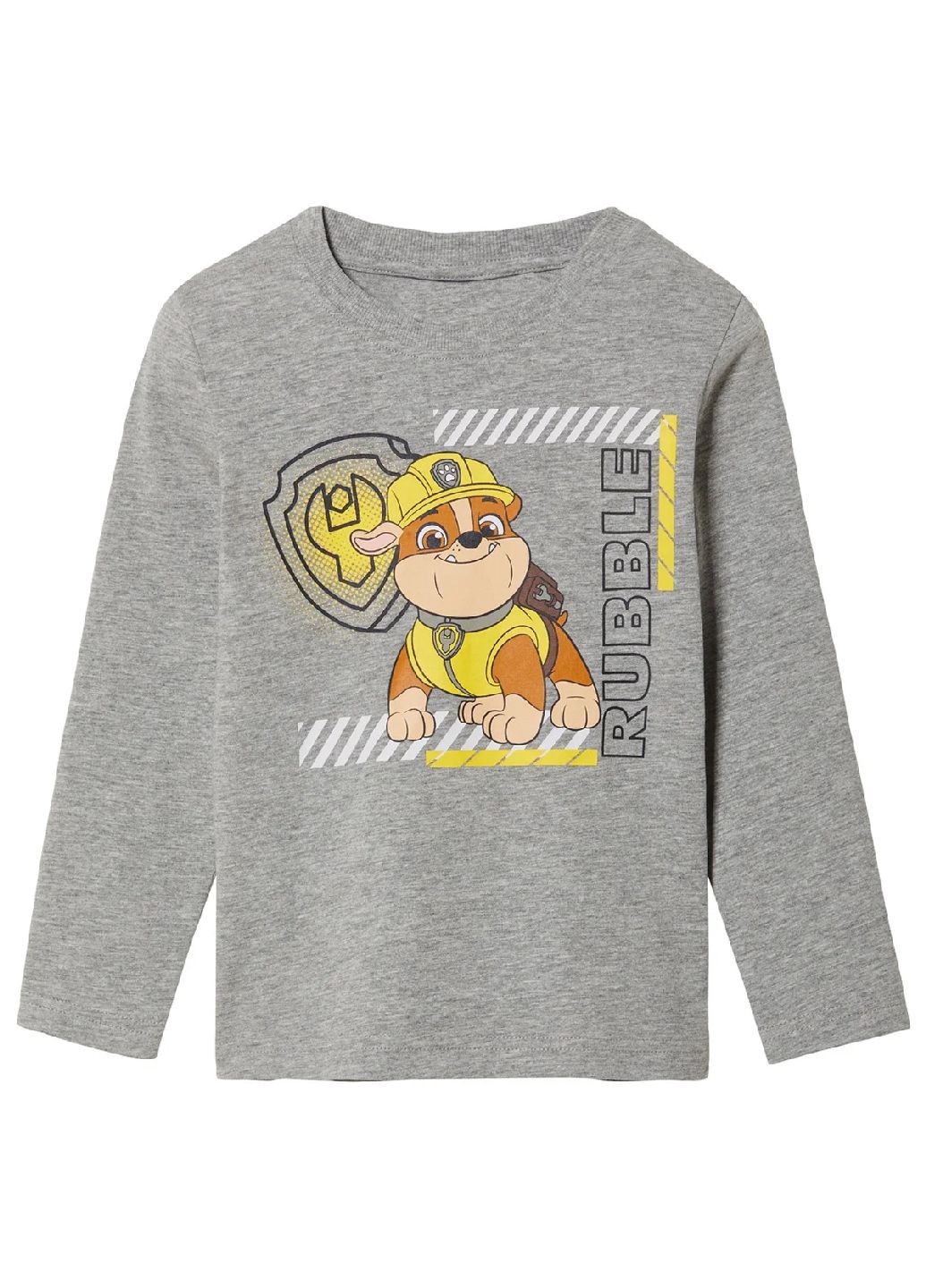 Серо-синяя всесезон хлопковая пижама (лонгслив, брюки) лонгслив + брюки Lupilu