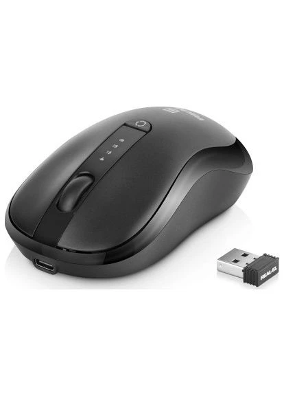 Мышь RM-450W Wireless/Bluetooth Black/Gray (EL123200046) Real-El (396692872)