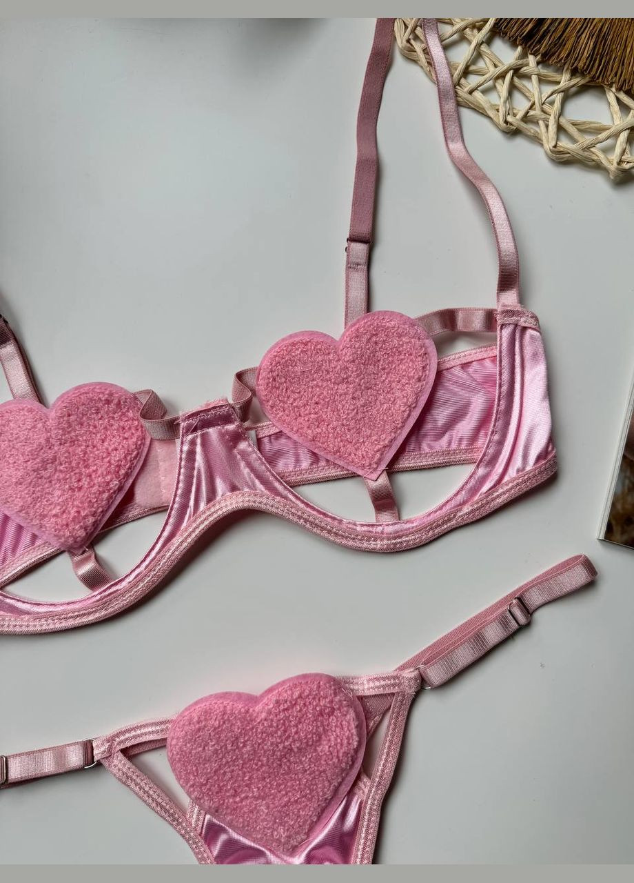 Рожевий комплект жіночої білизни Simply sexy