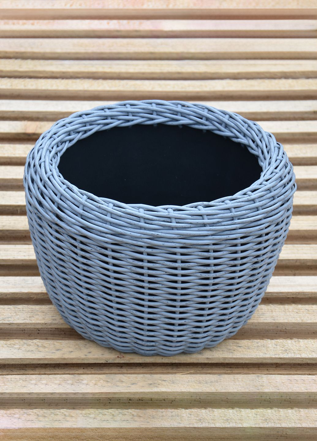 Кашпо 20 літрів (горщик для квітів та рослин),Вазон із штучного ротангу ручної роботи. Handmade (329193708)