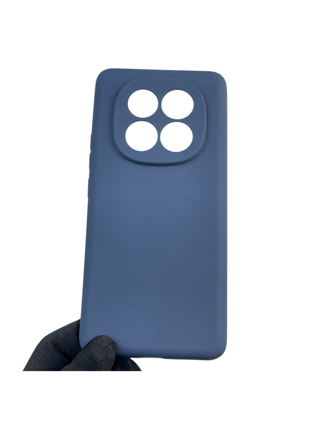Чехол для Redmi Note 14 Pro Plus силиконовый с микрофиброй на сяоми редми нот 14 про плюс темно-синий Xiaomi (366230620)