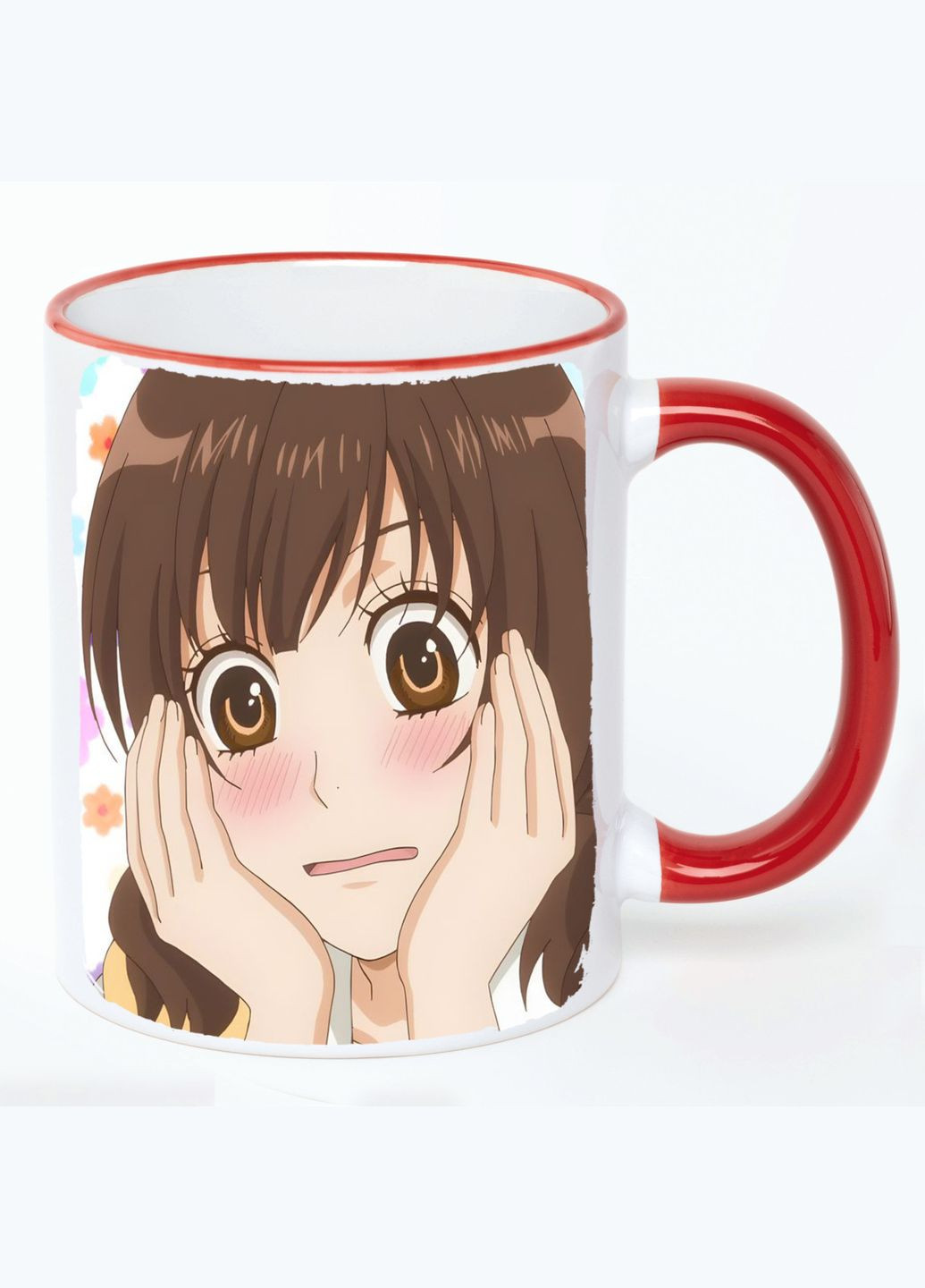 Чашка Вовчиця та Чорний Принц Аніме #005 (кухоль, кухоль) Біла з Червоною ручкою 330 мл No Brand (322715124)