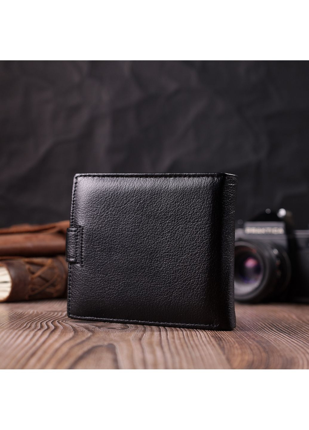 Мужской кожаный бумажник 11,5х10,3х2 см st leather (288047016)