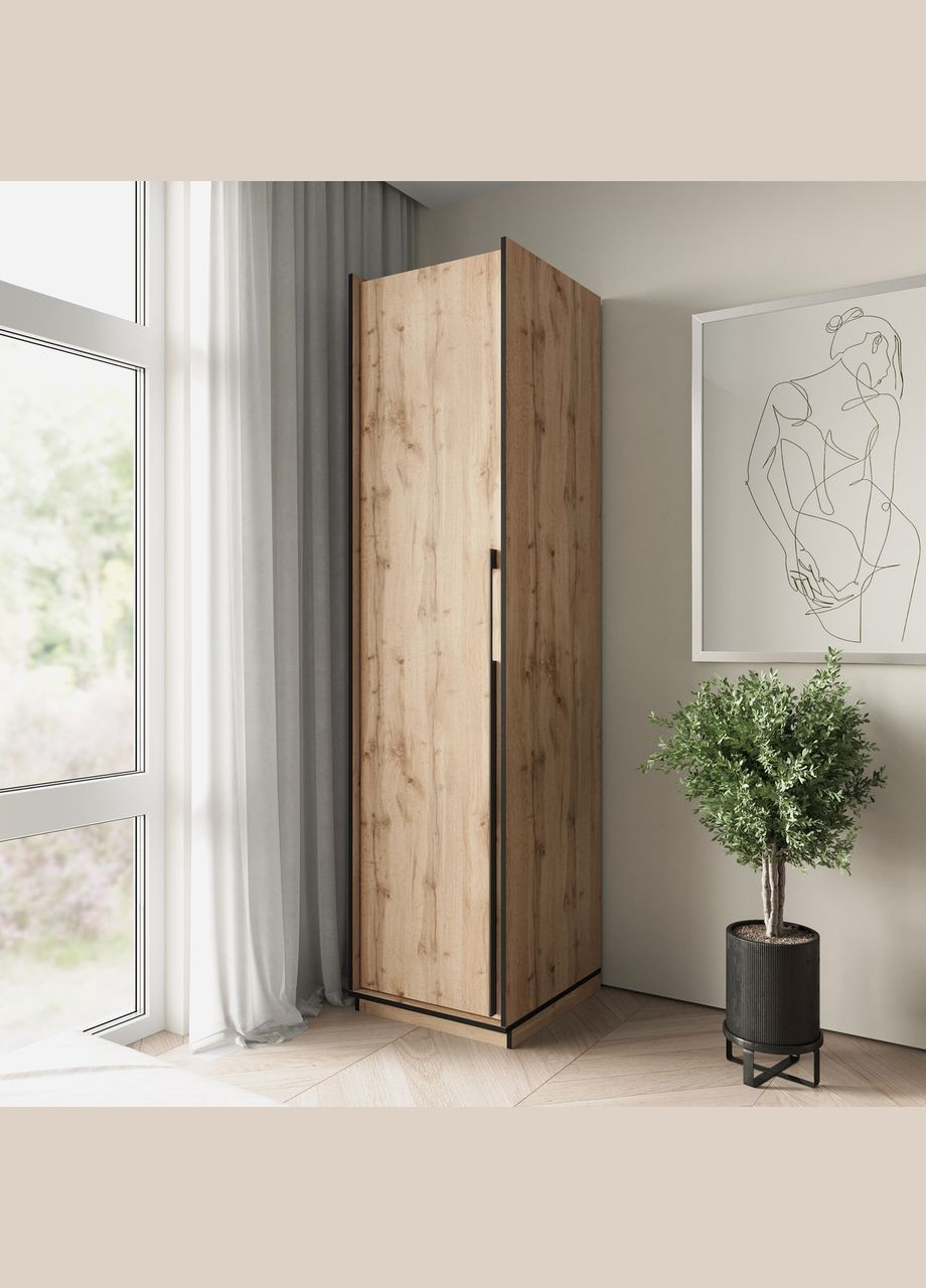 Шкаф распашный со штангой на одну дверку R-0012 от MORELI (335424421)