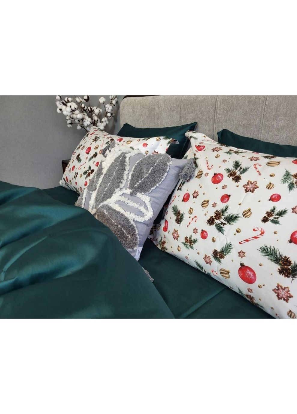 Постільна білизна з резинкою DECORATIONS, сатин PREMIUM Евро розмір, наволочки 50/70 No Brand (363190782)