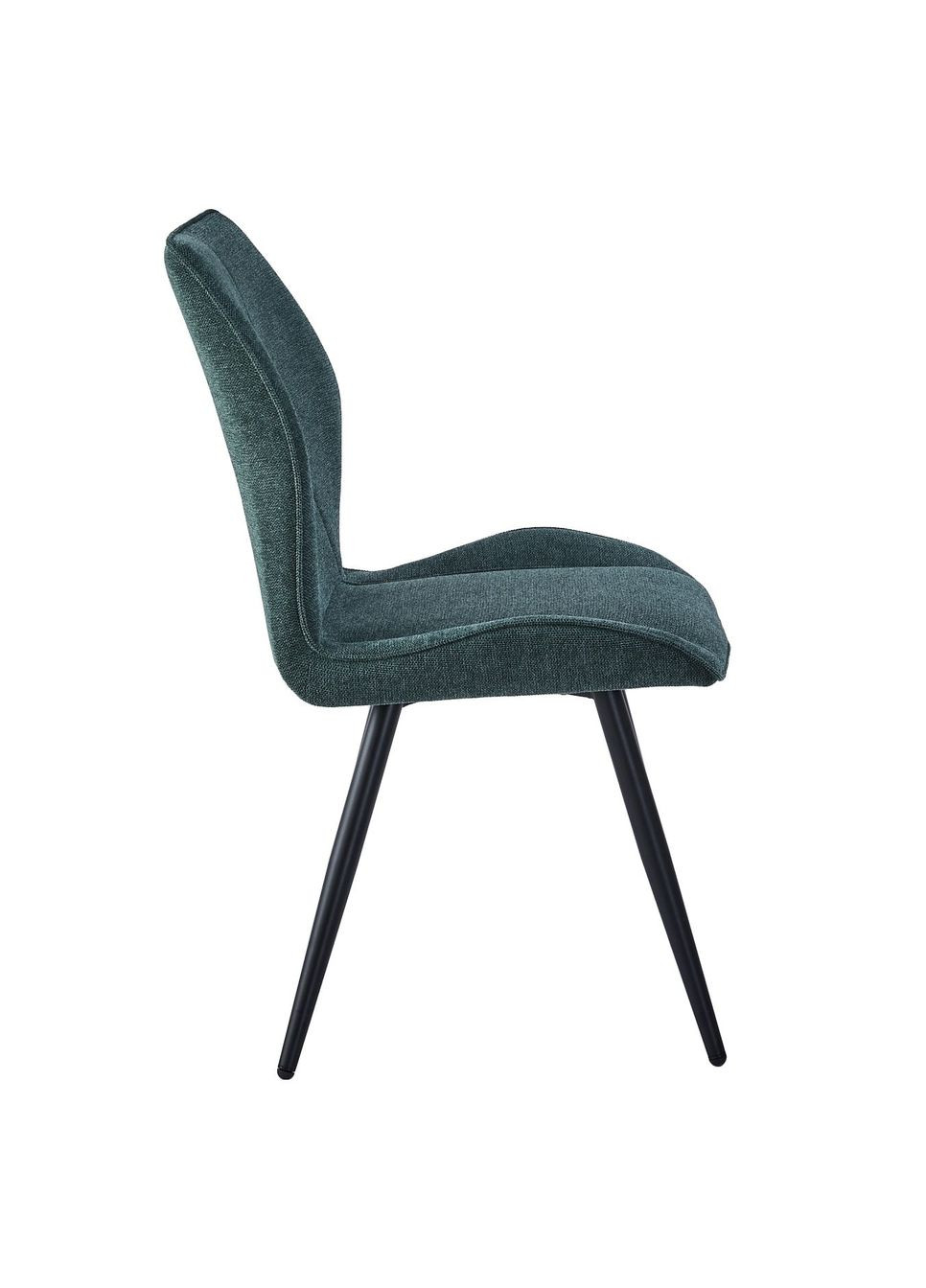 Стілець Hank Чорний каркас / Темно-зелена тканина Intarsio (372178437)