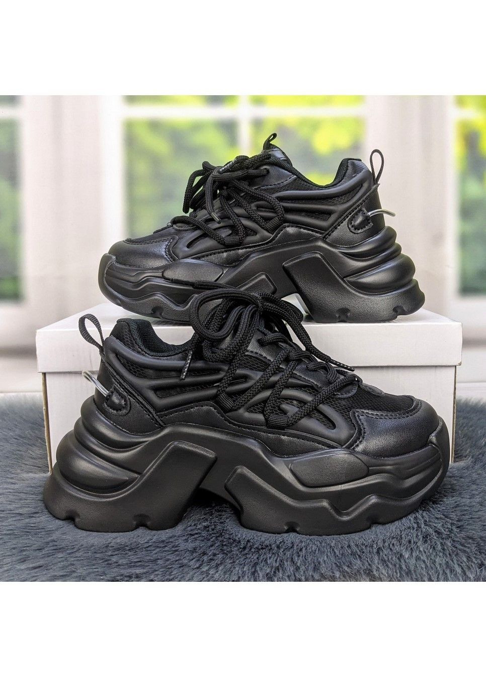 Чорні осінні кросівки дитячі для дівчинки на платформі Jong Golf