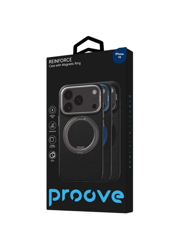 Чохол Reinforce Case with Magnetic Ring iPhone 15 Gray Proove (377993793)