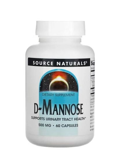 Д-Манноза, D-Mannose,, 500 мг, 60 капсул Source Naturals (329440365)