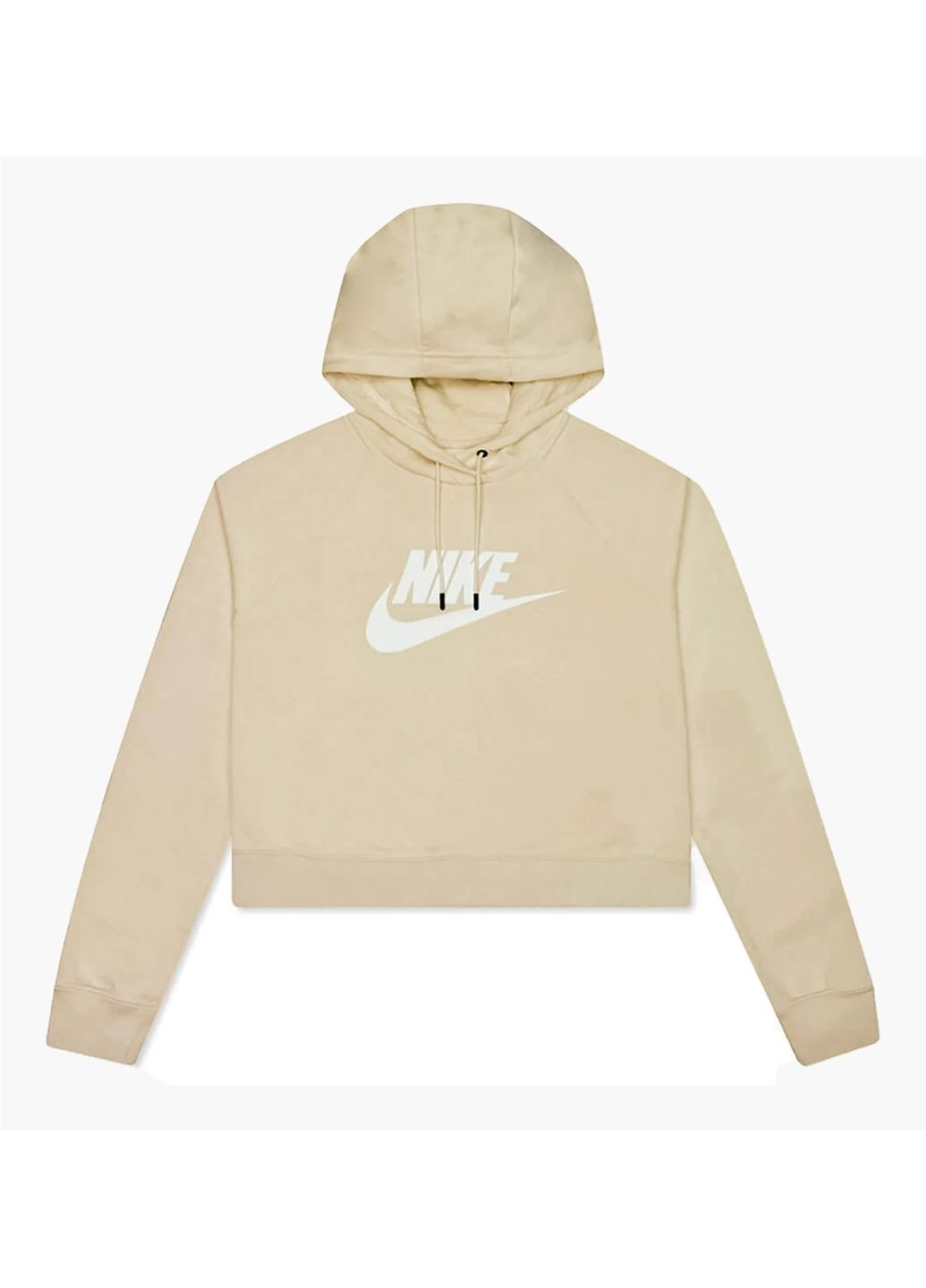 Худи женские Wmns Nsw Essential Cropped Beige Nike (365962170)