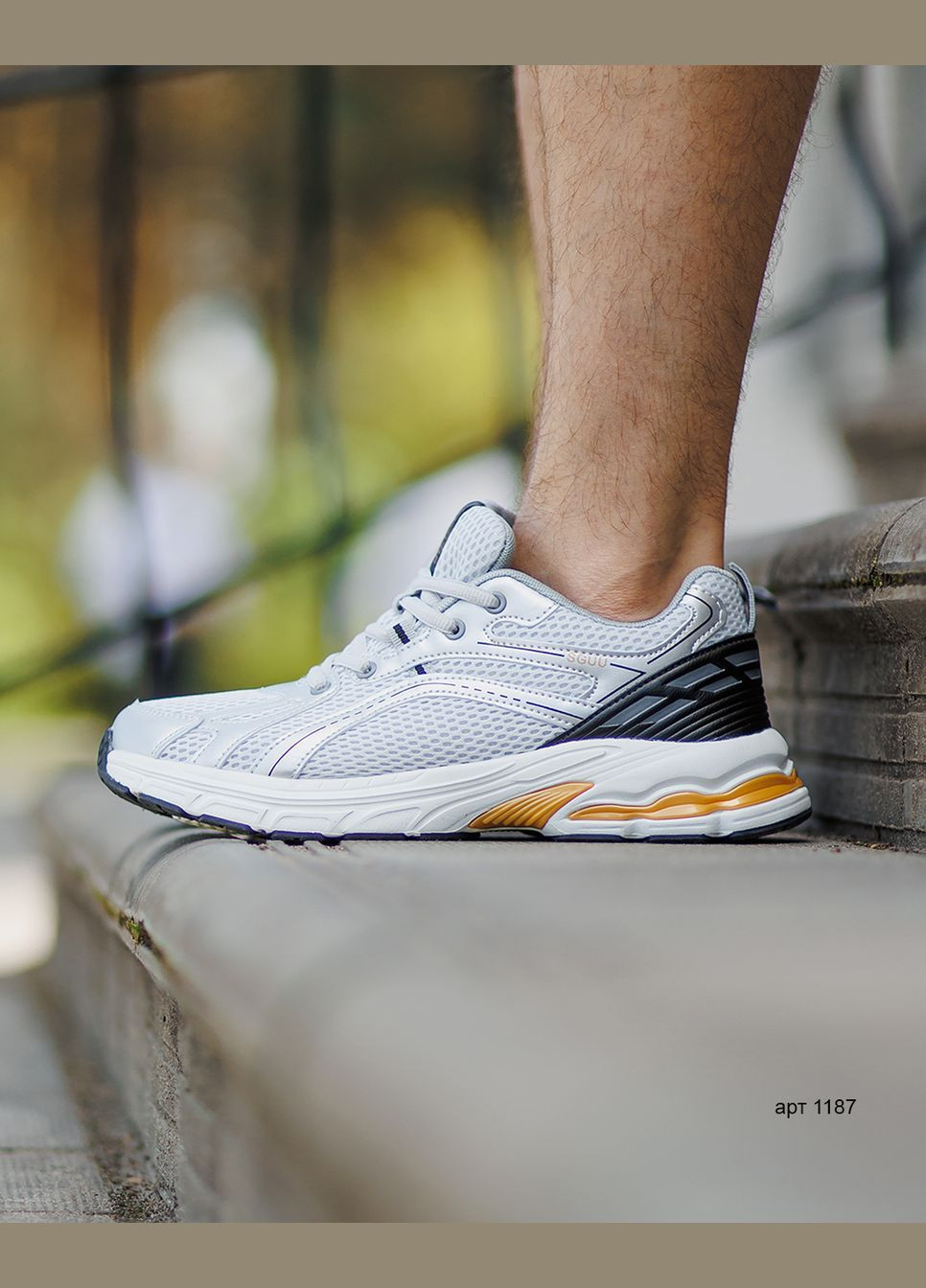 Серебряные летние кроссовки мужские Sayota Gel