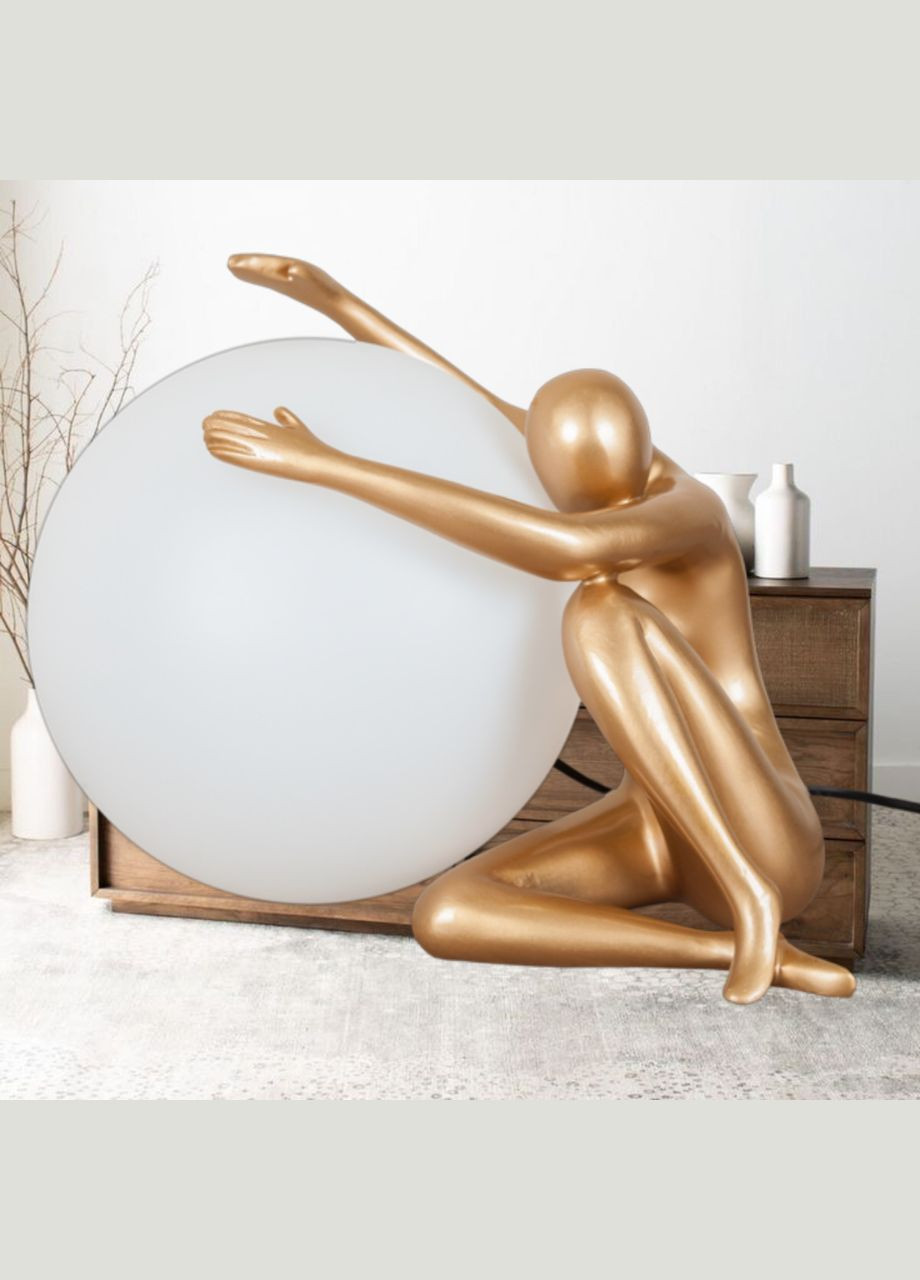 Настільна лампа/нічник з дівчиною на 20см кулі "Lady" (999-003 GD) No Brand (370070186)