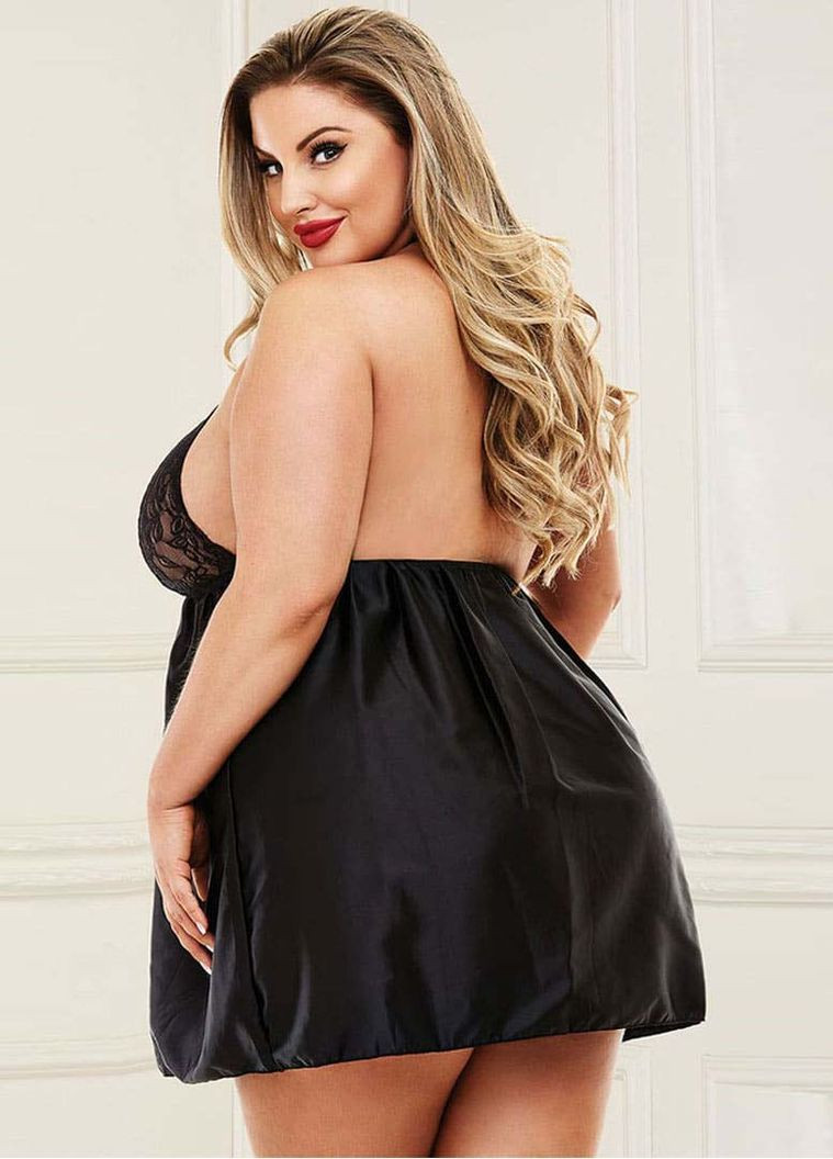 Сексуальний спокусливий еротичний пеньюар (плюс-сайз) - еротична білизна NDS (367583339)