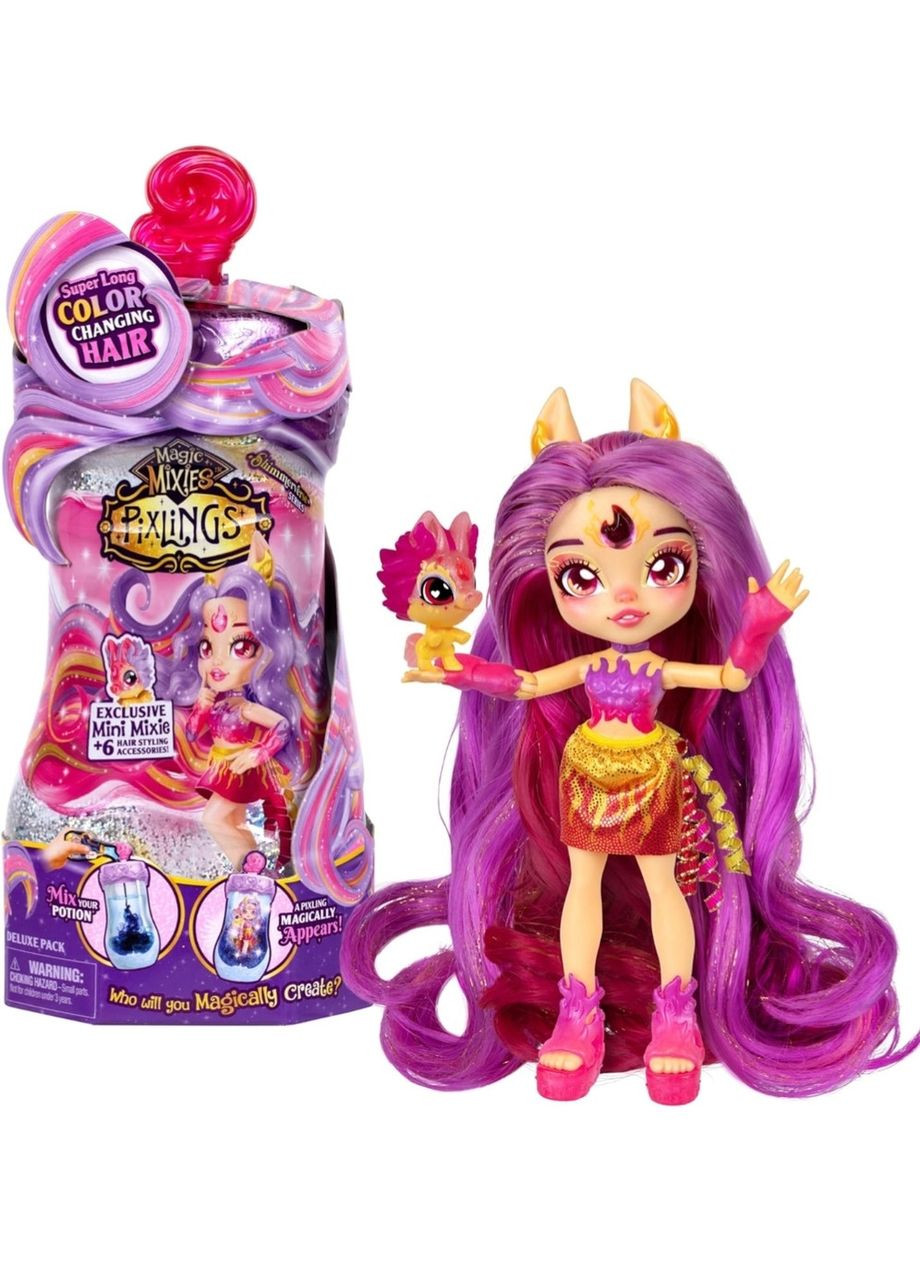 Кукла - сюрприз Mixies Pixlings – Pheona the Phoenix, серия Shimmerverse, фея-феникс с крыльями, Moose Toys Magic (334010739)