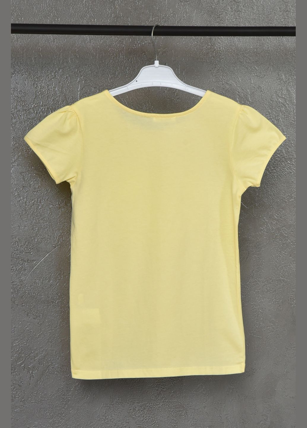 Жовта літня футболка дитяча для дівчинки жовтого кольору Let's Shop