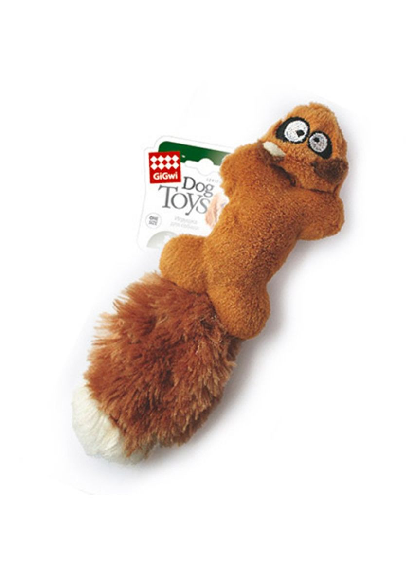 Игрушка для собак Белка с 2-мя пищалками Plush Friendz, плюш, искусственный мех, резина, 24 см GiGwi (329993699)