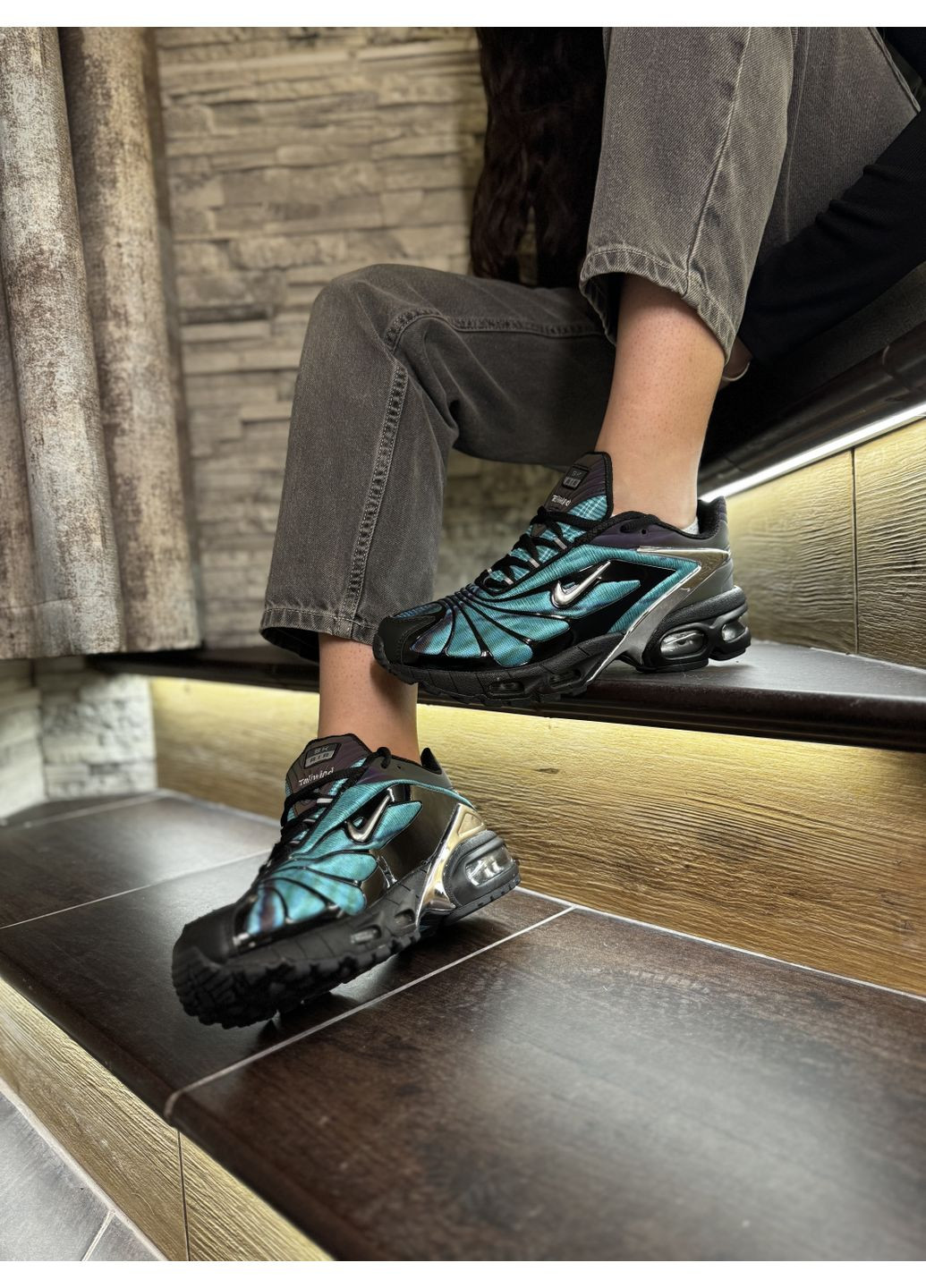 Комбіновані Осінні кросівки чоловічі nike air max tailwind x scepta найк аір макс теілвінд No Brand