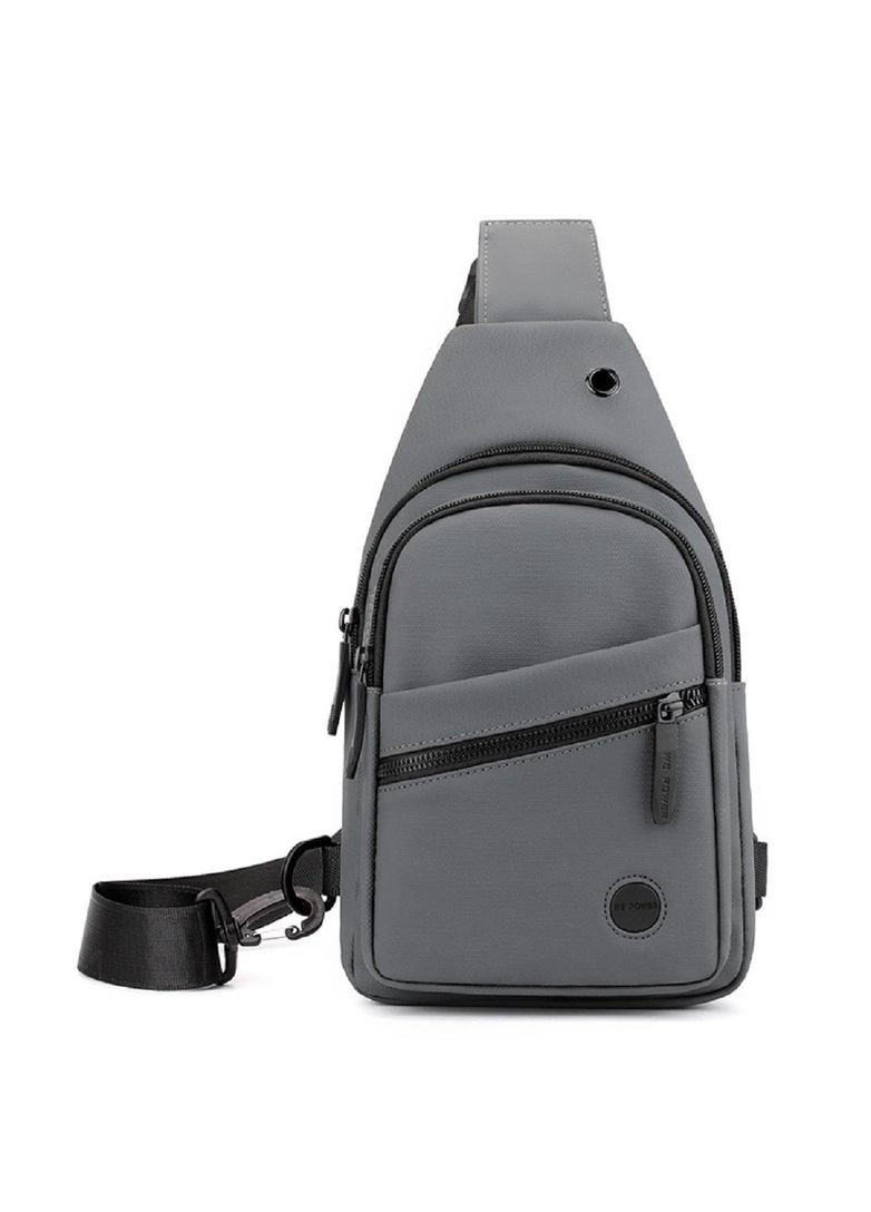 Сумка слінг через плече чоловіча текстильна міська повсякденна водовідштовхуюча з отвором для навушників RoyalBag AT08-1278 (360751342)