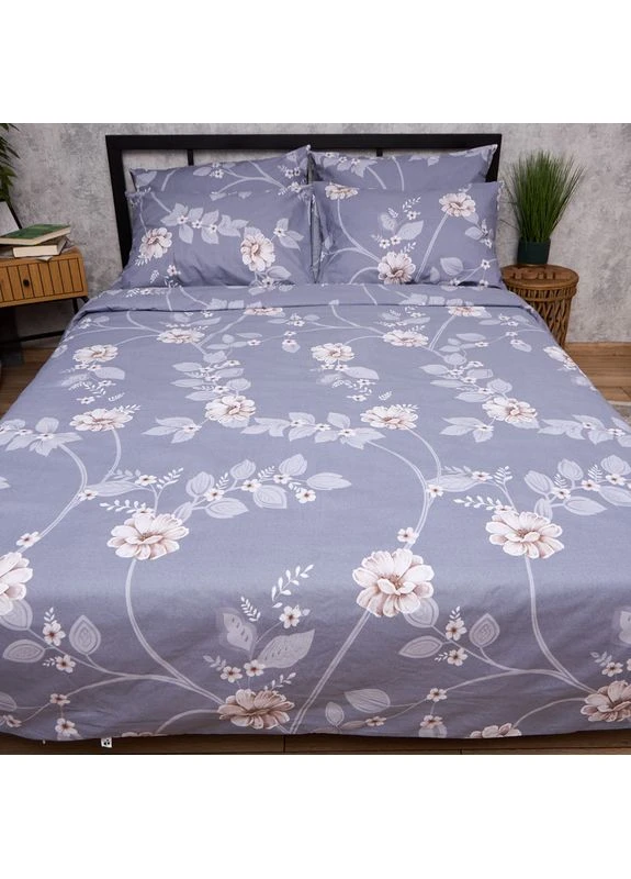 Комплект постельного белья Бязь Gold Люкс King Size 220x240 наволочки 4х50х70 (MS-820014563) Moon&Star Misty Flowers (400230197)