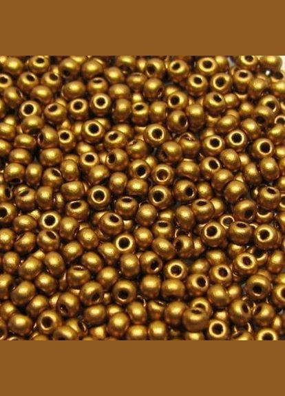 Бисер Чешский Peciosa Металлизированный матовый 822 / 01740 размер 10 Золотой темный 5 грамм Preciosa (328943355)