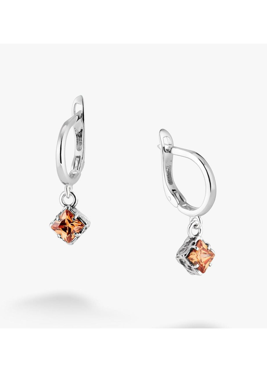 Серьги серебряные с подвесками Мерцание Shampan 925 Zirkon Skifska Etnika (364202918)