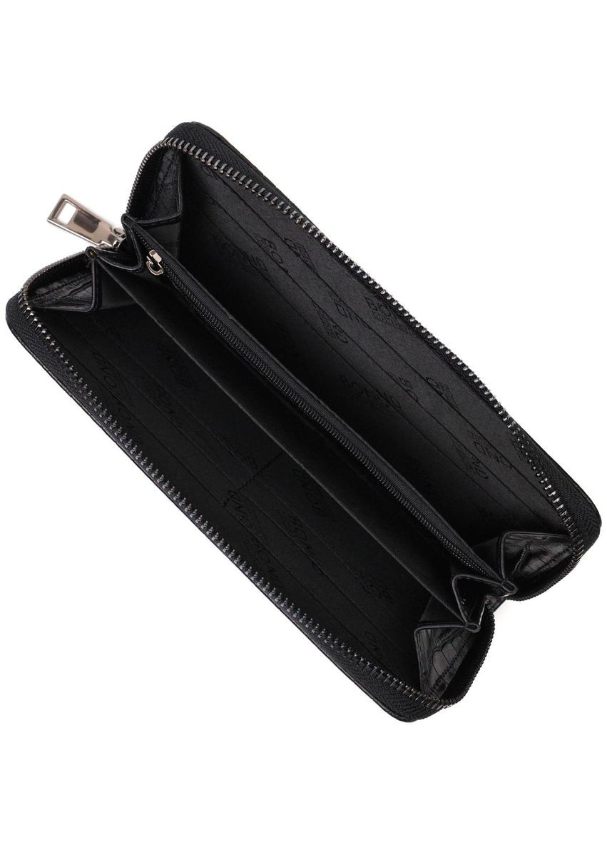 Місткий жіночий гаманець з натуральної шкіри з тисненням під крокодила 21980 Bond (331906305)