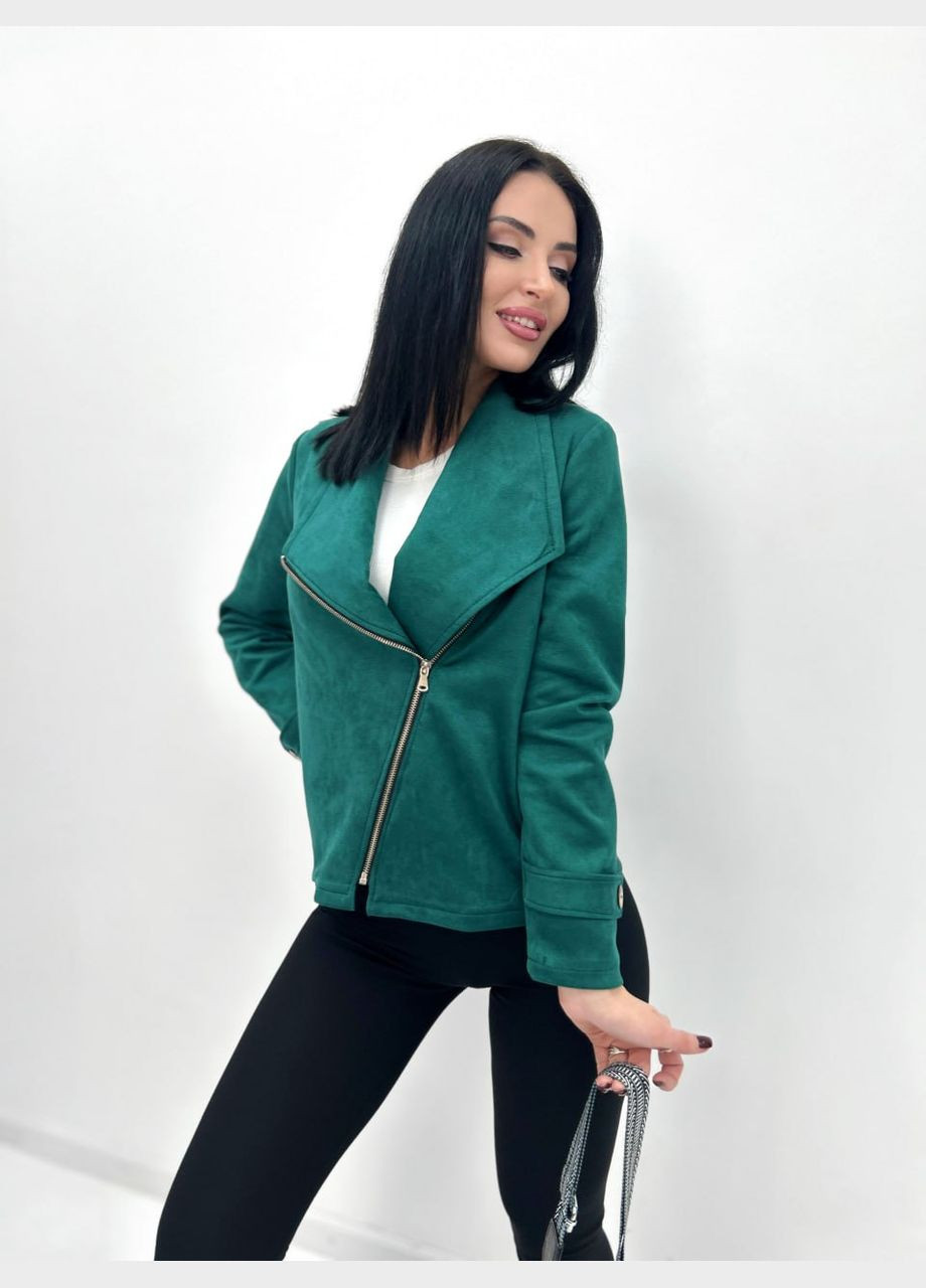 Зеленая демисезонная куртка-жакет Fashion Girl "Nessa"