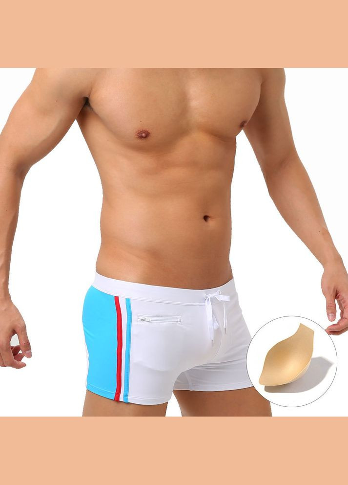 Мужские белые пляжные, спортивные, повседневные, кэжуал мужские плавки боксеры белый 8942 шорты Sport Line
