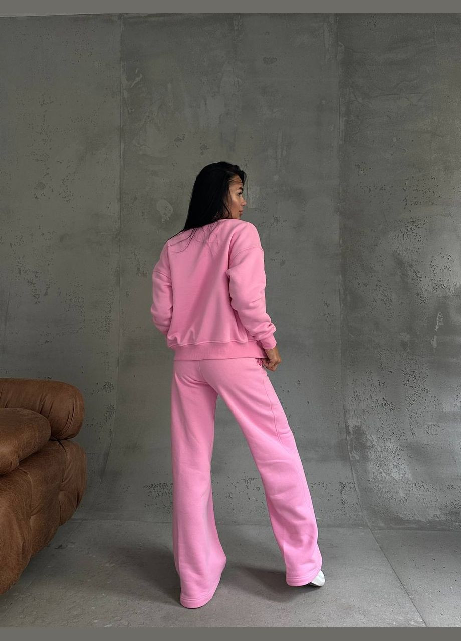 Женский теплый качественный спортивный костюм: кофта бомбер на молнии и брюки палаццо со стрелками с утеплением No Brand (316094550)