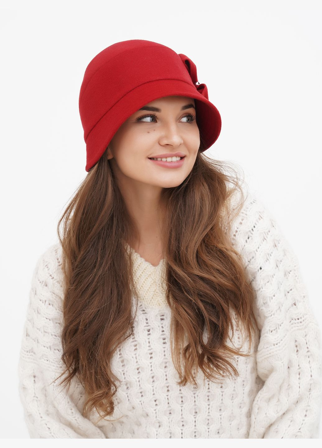 Женская шляпа "Вероника", красная — элегантность и выразительность в одном аксессуаре VECONS Шляпка (319836275)