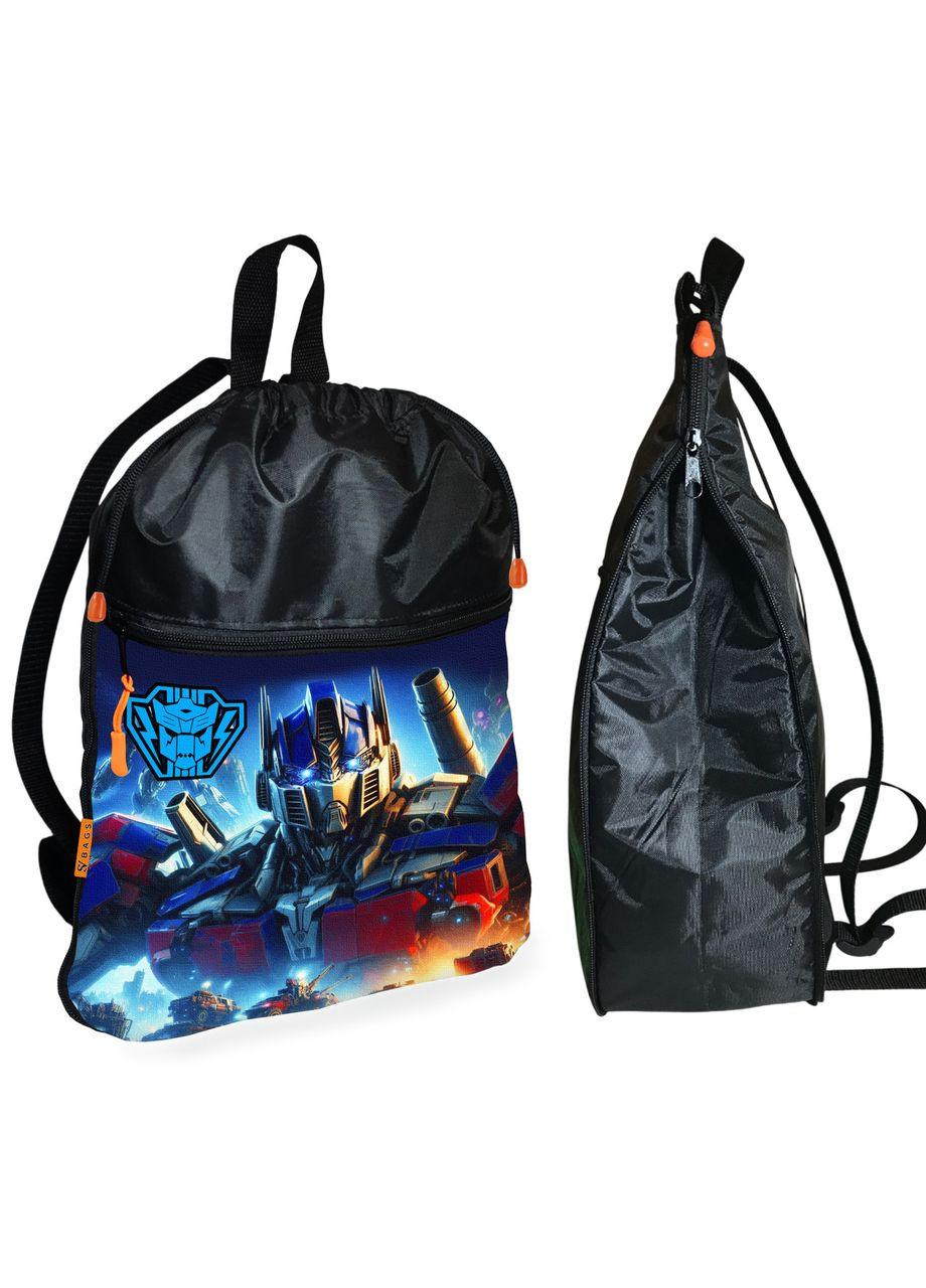Детский рюкзак-мешок "Трансформеры" для обуви и спортивной формы - сумка для сменки с расширителем (1667) No Brand (325450382)
