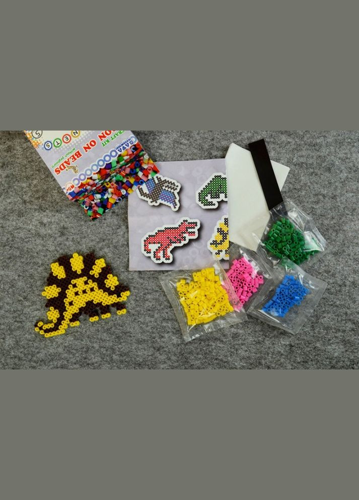 Магниты с термомозаики "Динозавры" (TM 011) набор для творчества УМНЯШКА (364132678)