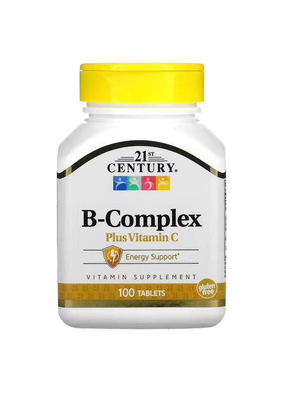 B-Комплекс и Витамин С, B-Complex Plus Vitamin C, 100 таблеток 21st Century (343053095)