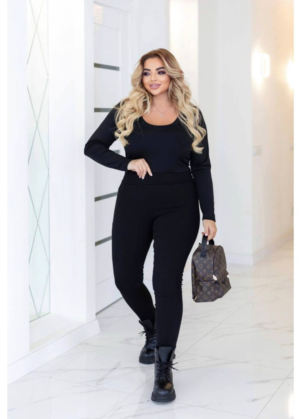 Базовые лосины из турецкого рубчика на флисе — ЗАМЕРЫ В ОПИСАНИИ GD/GL Модний простір (364966377)