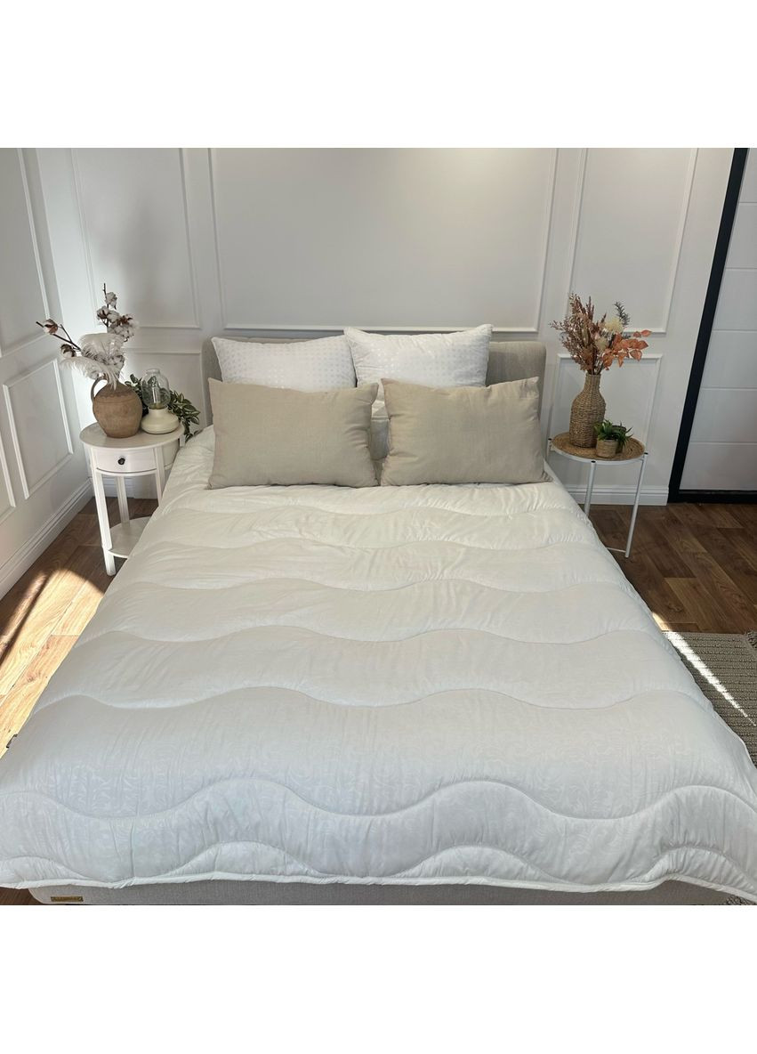 Одеяло полуторное шерстяное Comfort 21421 140x205 см бежевое Viluta (365964909)