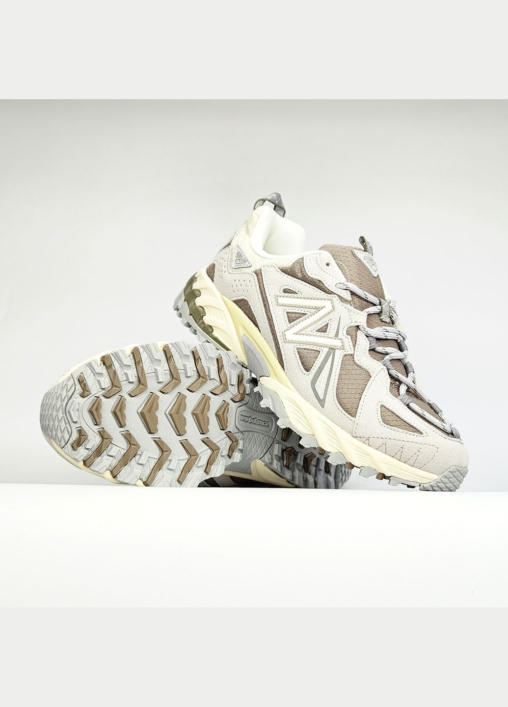 Кроссовки женские и мужские New Balance 610 v1 beige brown | Нью Беланс 610 в1 бежевые коричневые No Brand бежевые демисезоны (307397755)