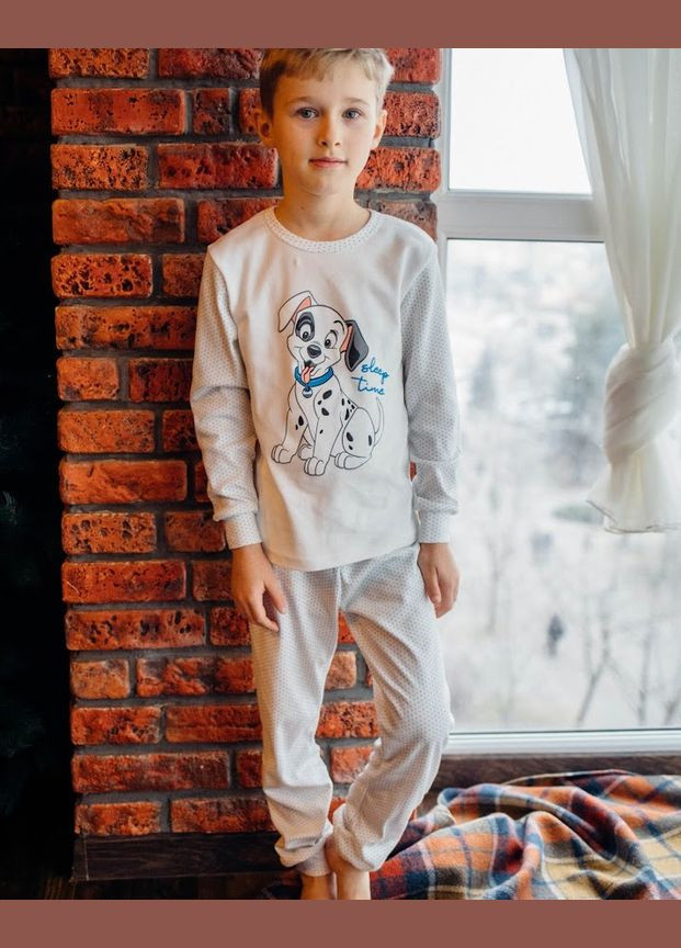 Белая всесезон пижама для мальчика hc (h001-6076-016-33-4) No Brand