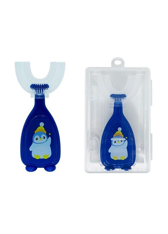 Дитяча зубна щітка-капа в футлярі MGZ-0730(Blue) блакитний Mega Zayka (372925092)