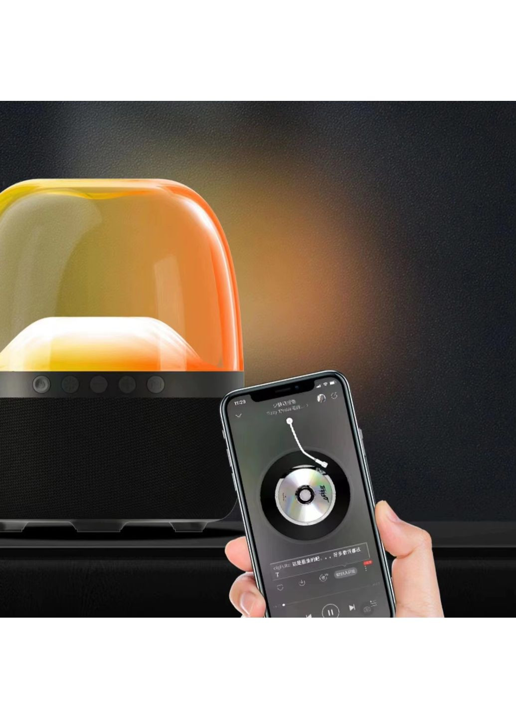 Портативна Bluetooth колонка з LED-підсвічуванням акумуляторна компактна з підтримкою AUX 2000 mAh (BK137) No Brand (360867129)