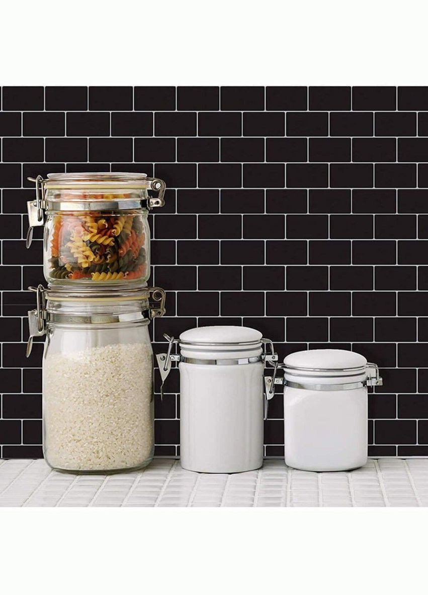 Самоклеюча поліуретанова плитка чорна цегла 305х305х1мм (D) SW-00001186 Sticker Wall (329893088)