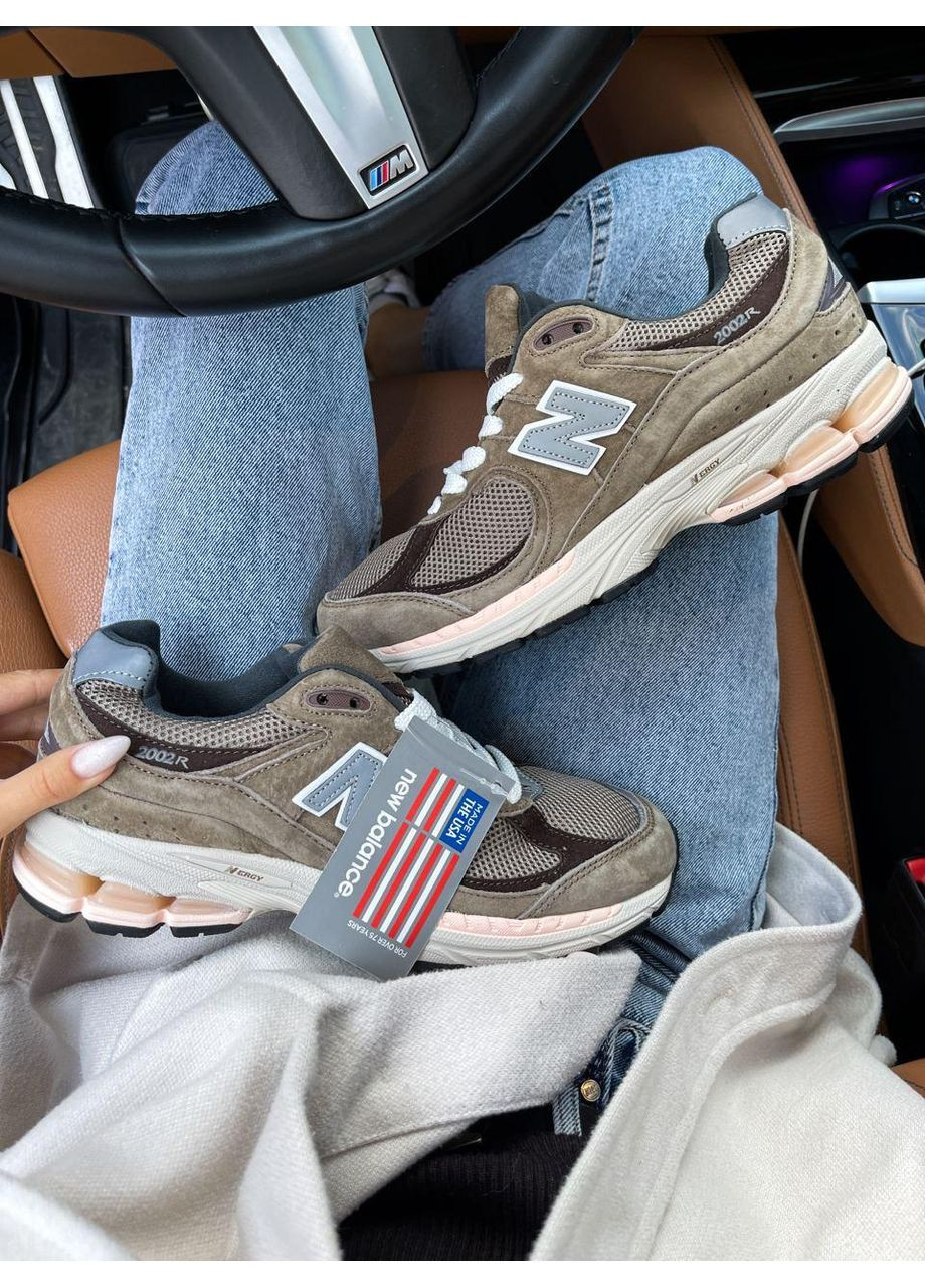 Бежеві Осінні кросівки чоловічі new balance 2002r olive suede нью беланс 2002r No Brand
