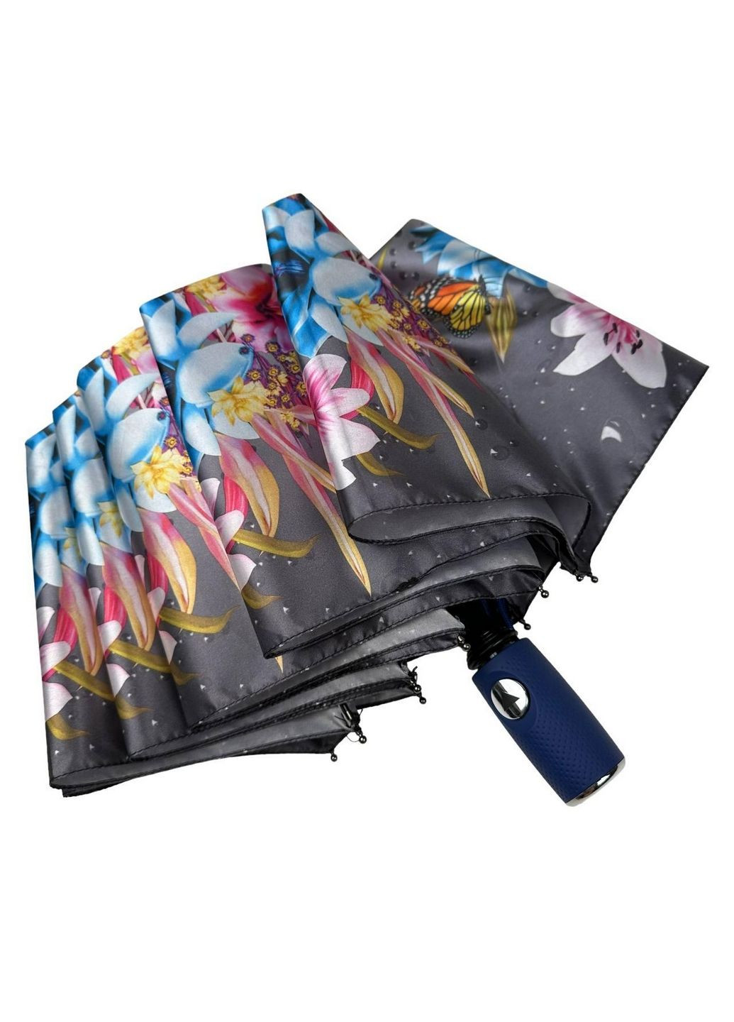 Серый женский зонт полуавтоматический d=97 см Toprain (288048938)