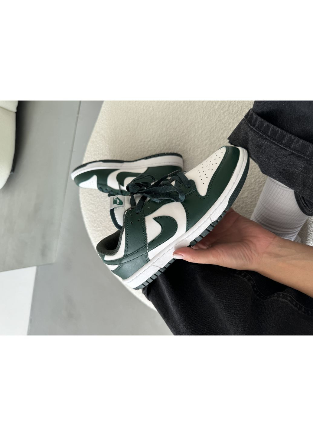 КРОСІВКИ ЖІНОЧІ NIKE DUNK LOW VARSITY GREEN НАЙК СБ ДАНК No Brand сірі демісезони (368862393)