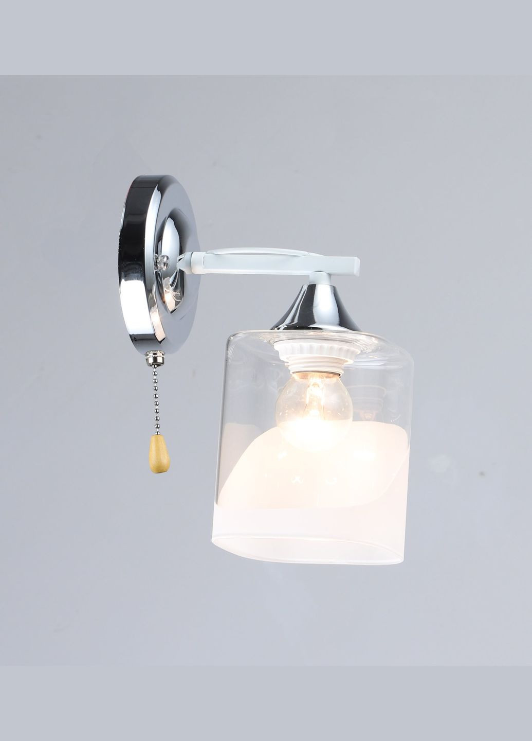 Бра с одним плафоном K2258/1W (Белый+Хром) Valeso (353746563)